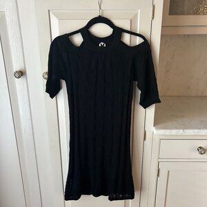 Missoni Open Shoulder Black Knit Dress 4